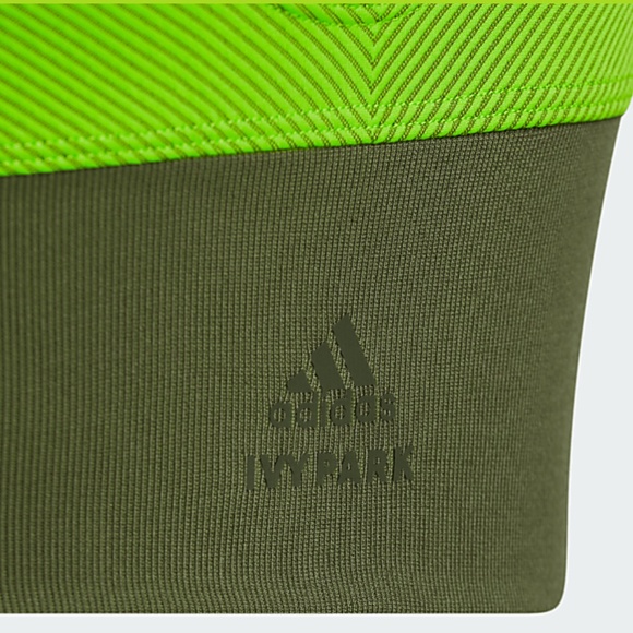 Ivy Park Knit Scoop Bra Semi Solar Slime Wild Pine Size Small NWT! - Picture 4 of 4